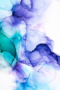 Soyut arkaplan için özgün tablodaki mermer mürekkep soyut sanat. Boyama, ombre alkol mürekkebinin pürüzsüz mermer arkaplan desenini yaratmak için yüksek kaliteli kağıt dokusuna boyanmış. .