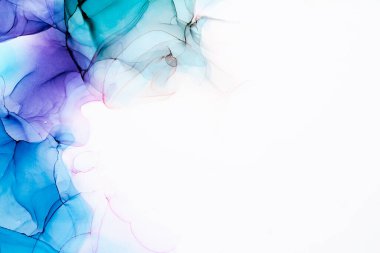 Soyut arkaplan için özgün tablodaki mermer mürekkep soyut sanat. Boyama, ombre alkol mürekkebinin pürüzsüz mermer arkaplan desenini yaratmak için yüksek kaliteli kağıt dokusuna boyanmış. .