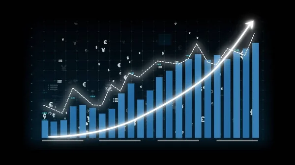Üzleti Növekedés Koncepciója Célirányos Grafikonon Azt Mutatja Hogy Marketing Értékesítési — Stock Fotó