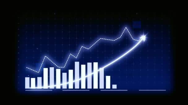 Conceito Crescimento Negócios Gráfico Alusivo Mostrando Lucro Vendas Marketing Aumentando — Vídeo de Stock