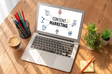 Mod çevrimiçi iş ve e-ticaret pazarlama stratejisi için içerik pazarlaması