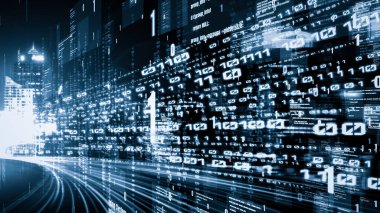 Yazılım geliştirme, uygulama programlama kodu ve gizli bilgisayar kodlaması. Yeni bilgi çağındaki küresel eğilimleri değiştiren akıllı dijital dönüşüm ve teknoloji bozulması kavramı .