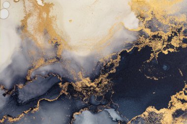 Soyut arkaplan için özgün tablodaki mermer mürekkep soyut sanat. Boyama, ombre alkol mürekkebinin pürüzsüz mermer arkaplan desenini yaratmak için yüksek kaliteli kağıt dokusuna boyanmış. .