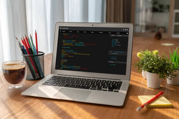 Programação Desenvolvimento Software Tela Computador Para Aplicação Modish Codificação Programa — Fotografia de Stock