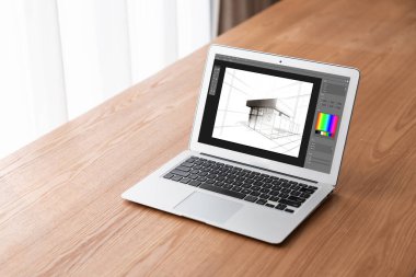 Mimari iş ve profesyonel tasarımcı için mimari tasarım modem yazılım uygulaması