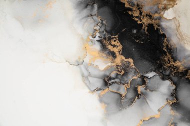 Soyut arkaplan için özgün tablodaki mermer mürekkep soyut sanat. Boyama, ombre alkol mürekkebinin pürüzsüz mermer arkaplan desenini yaratmak için yüksek kaliteli kağıt dokusuna boyanmış. .