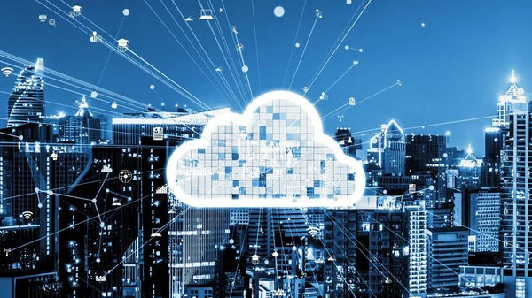 Cloud Computing Technologie Und Online Datenspeicherung Zur Weitergabe Von Änderungsdaten — Stockfoto
