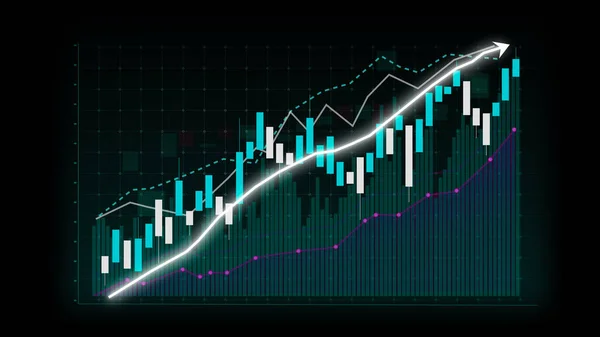 Concetto Crescita Del Business Grafico Allusivo Che Mostra Profitto Delle — Foto Stock