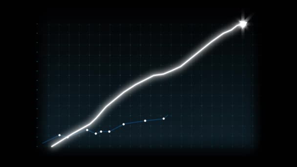 Business Growth Concept Allusive Graph Chart Showing Marketing Sales Profit — Stock Video