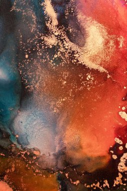 Enfes orjinal resmin mermer mürekkep sanatının soyut arkaplanını yakmak. Boyama, ombre alkol mürekkebinin pürüzsüz mermer arkaplan desenini yaratmak için yüksek kaliteli kağıt dokusuna boyanmış. .