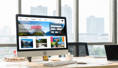 Model arama ve seyahat planlama için internet sitesi uçuş, otel ve tur rezervasyonları için anlaşma ve paket sunuyor