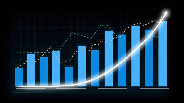 Conceito Crescimento Negócios Gráfico Alusivo Mostrando Lucro Vendas Marketing Aumentando — Fotografia de Stock