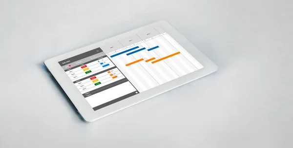 Software Planejamento Projeto Para Gerenciamento Projetos Negócios Modish Tela Computador — Fotografia de Stock