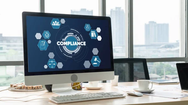 Compliance System Modish Online Corporate Business Meet Quality Standard — Stock Photo, Image