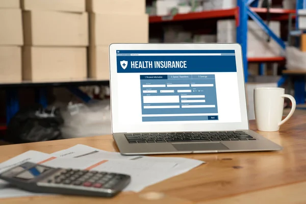 Health insurance web site modish registration system for easy form filling