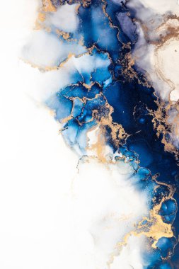 Soyut arkaplan için özgün tablodaki mermer mürekkep soyut sanat. Resim, Kintsuki mürekkep sanatının düz mermer arkaplan desenini yaratmak için yüksek kaliteli kağıt dokusuna boyanmış. .