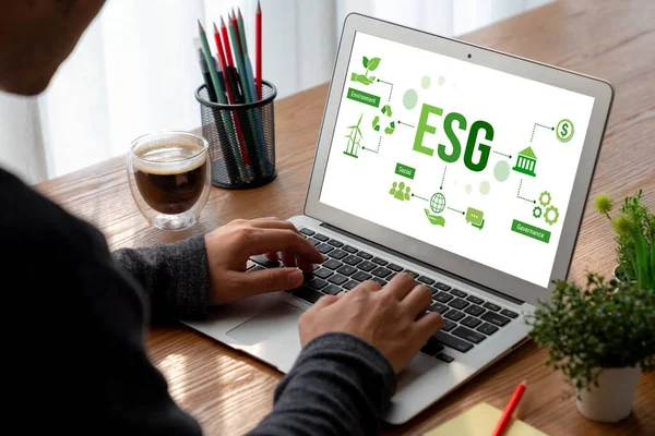 Esg Umweltpolitik Zur Sozialen Governance Für Bescheidene Unternehmen Einen Standard — Stockfoto