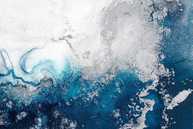 Soyut arkaplan için özgün tablodaki mermer mürekkep soyut sanat. Boyama, ombre alkol mürekkebinin pürüzsüz mermer arkaplan desenini yaratmak için yüksek kaliteli kağıt dokusuna boyanmış. .