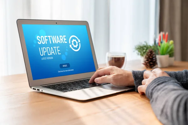 Software update on computer for modish version of device software upgrade