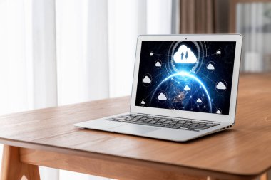 Mod uzak çalışma ve kişisel veri depolama için bulut hesaplama yazılımı