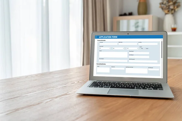 Online Application Form Modish Registration Internet Website — Stock Photo, Image