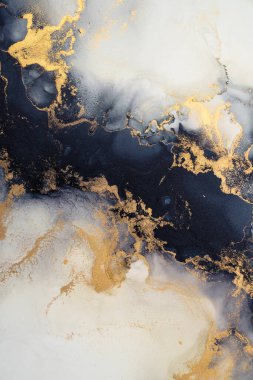 Soyut arkaplan için özgün tablodaki mermer mürekkep soyut sanat. Resim, Kintsuki mürekkep sanatının düz mermer arkaplan desenini yaratmak için yüksek kaliteli kağıt dokusuna boyanmış. .