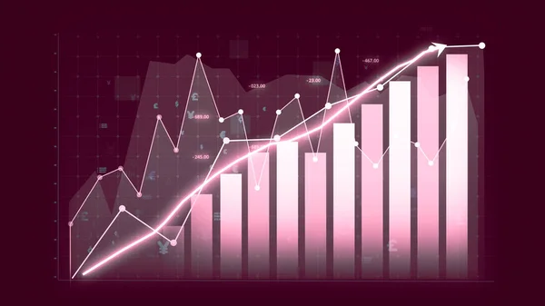 Üzleti Növekedés Koncepciója Célirányos Grafikonon Azt Mutatja Hogy Marketing Értékesítési — Stock Fotó