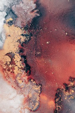 Enfes orjinal resmin mermer mürekkep sanatının soyut arkaplanını yakmak. Boyama, ombre alkol mürekkebinin pürüzsüz mermer arkaplan desenini yaratmak için yüksek kaliteli kağıt dokusuna boyanmış. .