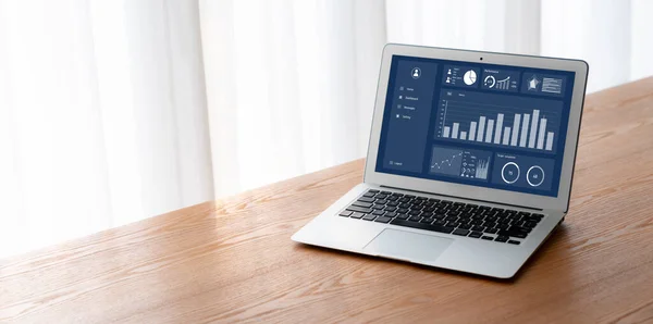 Business Data Dashboard Bietet Modische Business Intelligence Analytik Für Die — Stockfoto