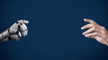 Gelecekçi robot yapay zeka devrimci yapay zeka teknoloji geliştirme ve makine öğrenme kavramı. İnsan hayatının geleceği için küresel robot biyonik bilim araştırması. 3B görüntüleme grafiği.