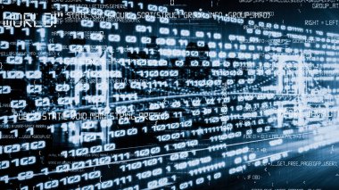 Yazılım geliştirme, uygulama programlama kodu ve gizli bilgisayar kodlaması. Yeni bilgi çağındaki küresel eğilimleri değiştiren akıllı dijital dönüşüm ve teknoloji bozulması kavramı .