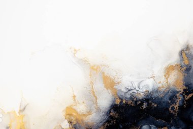 Soyut arkaplan için özgün tablodaki mermer mürekkep soyut sanat. Boyama, ombre alkol mürekkebinin pürüzsüz mermer arkaplan desenini yaratmak için yüksek kaliteli kağıt dokusuna boyanmış. .