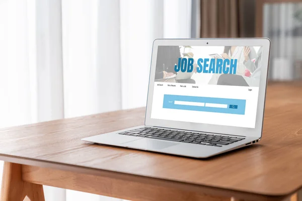 Online Jobsuche Auf Einer Modischen Website Für Arbeitnehmer Rekrutierungsnetzwerk Nach — Stockfoto