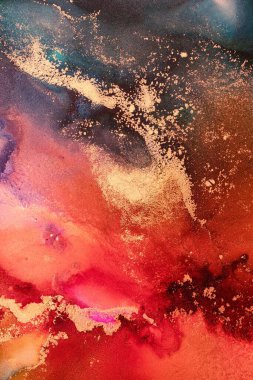 Enfes orjinal resmin mermer mürekkep sanatının soyut arkaplanını yakmak. Boyama, ombre alkol mürekkebinin pürüzsüz mermer arkaplan desenini yaratmak için yüksek kaliteli kağıt dokusuna boyanmış. .