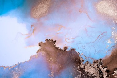 Soyut arkaplan için özgün tablodaki mermer mürekkep soyut sanat. Boyama, ombre alkol mürekkebinin pürüzsüz mermer arkaplan desenini yaratmak için yüksek kaliteli kağıt dokusuna boyanmış. .