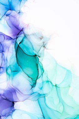 Soyut arkaplan için özgün tablodaki mermer mürekkep soyut sanat. Boyama, ombre alkol mürekkebinin pürüzsüz mermer arkaplan desenini yaratmak için yüksek kaliteli kağıt dokusuna boyanmış. .