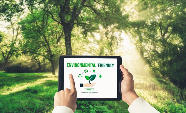 Трансформация Зеленого Бизнеса Целях Экономии Окружающей Среды Бизнес Концепция Эко — стоковое фото