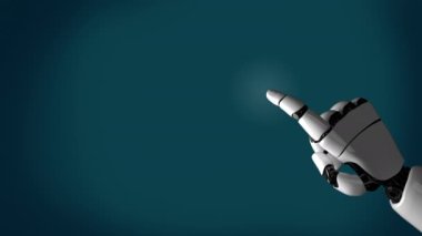 Gelecekçi robot yapay zeka devrimci yapay zeka teknoloji geliştirme ve makine öğrenme kavramı. Gelecekteki insan hayatı için küresel robotik engelleme bilimi araştırması. 3B görüntüleme grafiği.