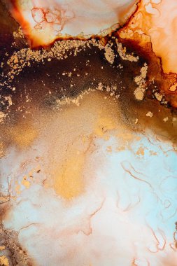 Soyut arkaplan için özgün tablodaki mermer mürekkep soyut sanat. Boyama, ombre alkol mürekkebinin pürüzsüz mermer arkaplan desenini yaratmak için yüksek kaliteli kağıt dokusuna boyanmış. .