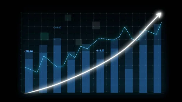 Concepto Crecimiento Del Negocio Gráfico Alusivo Que Muestra Ganancias Ventas —  Fotos de Stock