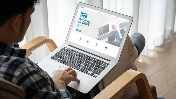 Website Design Software Provide Modish Template Online Retail Business Commerce — Stock Photo, Image