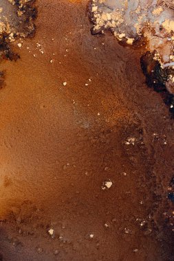 Soyut arkaplan için özgün tablodaki mermer mürekkep soyut sanat. Boyama, ombre alkol mürekkebinin pürüzsüz mermer arkaplan desenini yaratmak için yüksek kaliteli kağıt dokusuna boyanmış. .