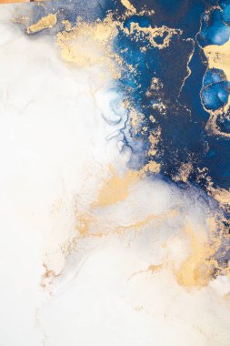 Soyut arkaplan için özgün tablodaki mermer mürekkep soyut sanat. Resim, Kintsuki mürekkep sanatının düz mermer arkaplan desenini yaratmak için yüksek kaliteli kağıt dokusuna boyanmış. .