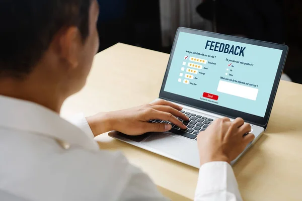 Customer Feedback Review Analysis Modish Computer Software Corporate Business — Stock Photo, Image