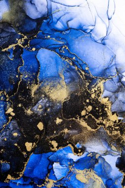 Soyut arkaplan için özgün tablodaki mermer mürekkep soyut sanat. Resim, Kintsuki mürekkep sanatının düz mermer arkaplan desenini yaratmak için yüksek kaliteli kağıt dokusuna boyanmış. .