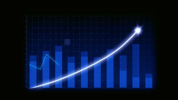 Konsep Pertumbuhan Bisnis Dalam Grafik Kiasan Menunjukkan Laba Penjualan Pemasaran — Stok Video