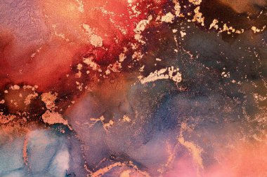 Enfes orjinal resmin mermer mürekkep sanatının soyut arkaplanını yakmak. Boyama, ombre alkol mürekkebinin pürüzsüz mermer arkaplan desenini yaratmak için yüksek kaliteli kağıt dokusuna boyanmış. .