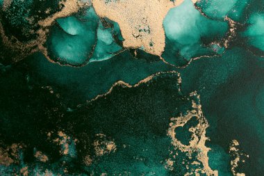 Soyut arkaplan için özgün tablodaki mermer mürekkep soyut sanat. Boyama, ombre alkol mürekkebinin pürüzsüz mermer arkaplan desenini yaratmak için yüksek kaliteli kağıt dokusuna boyanmış. .