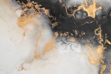 Soyut arkaplan için özgün tablodaki mermer mürekkep soyut sanat. Boyama, ombre alkol mürekkebinin pürüzsüz mermer arkaplan desenini yaratmak için yüksek kaliteli kağıt dokusuna boyanmış. .