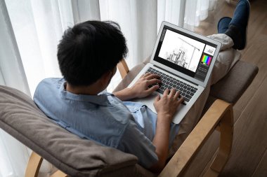 Mimari iş ve profesyonel tasarımcı için mimari tasarım modem yazılım uygulaması